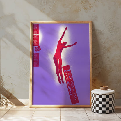 Premium Poster of The Contemporary Dance Company Artistic Red Silhouette Posters