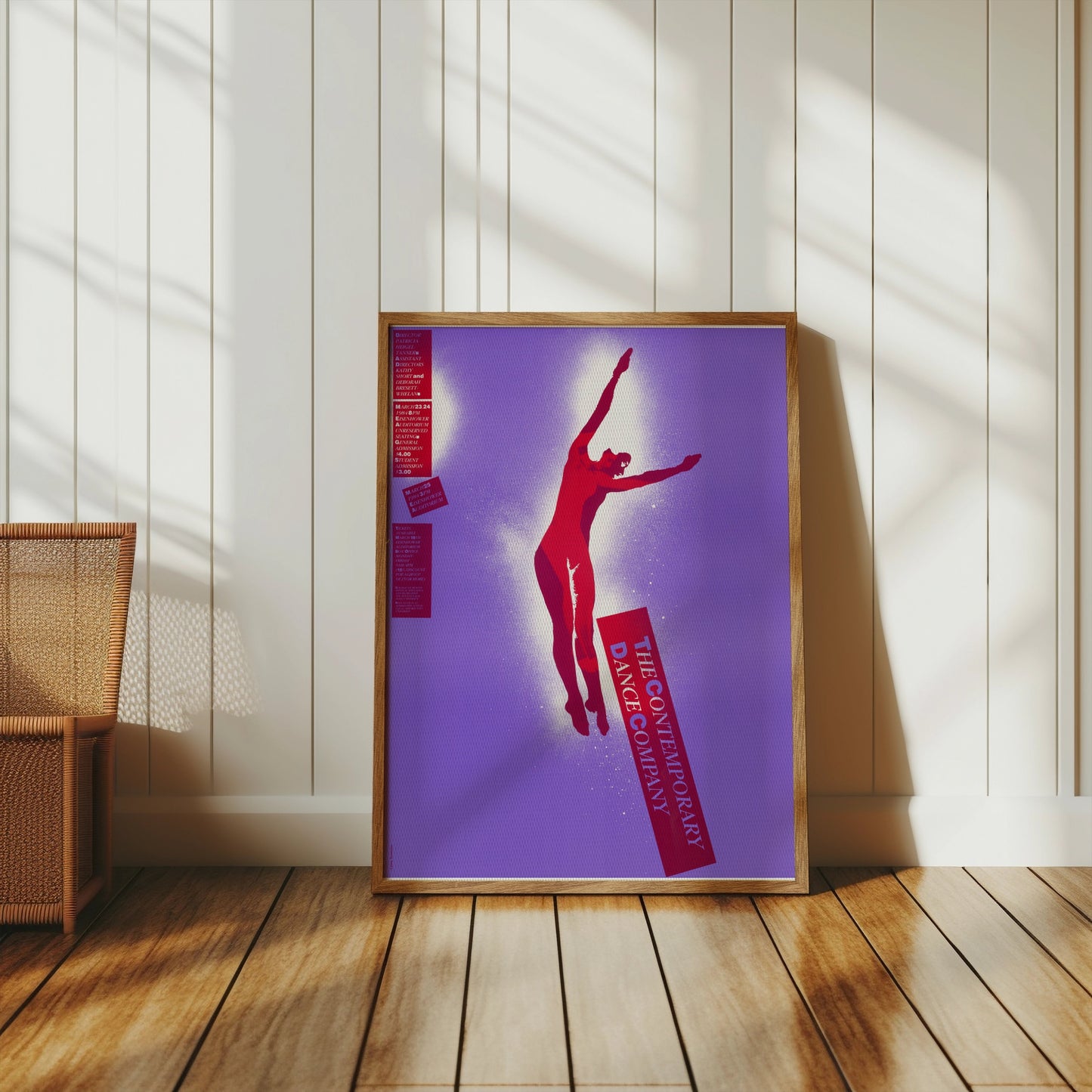 Premium Poster of The Contemporary Dance Company Artistic Red Silhouette Posters