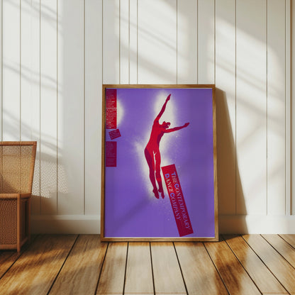 Premium Poster of The Contemporary Dance Company Artistic Red Silhouette Posters