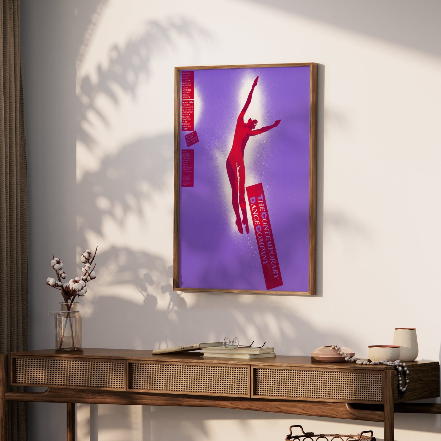 Premium Poster of The Contemporary Dance Company Artistic Red Silhouette Posters