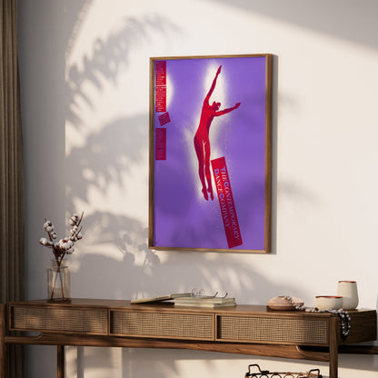 Premium Poster of The Contemporary Dance Company Artistic Red Silhouette Posters