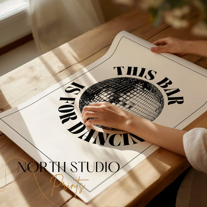 Premium Poster of This Bar is for Dancing Disco Ball Art Posters