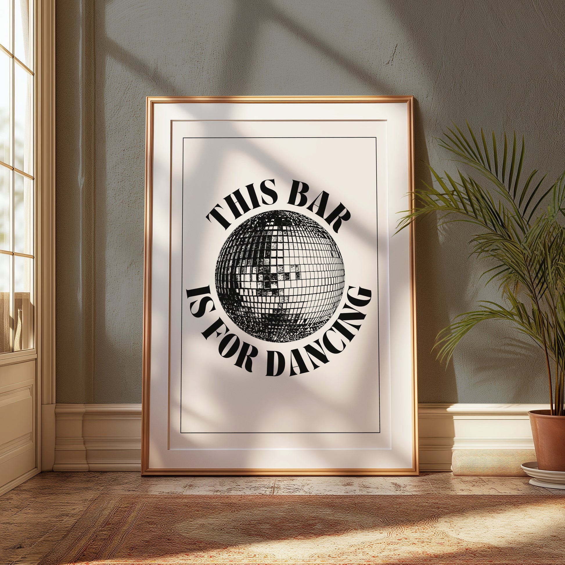Premium Poster of This Bar is for Dancing Disco Ball Art Posters