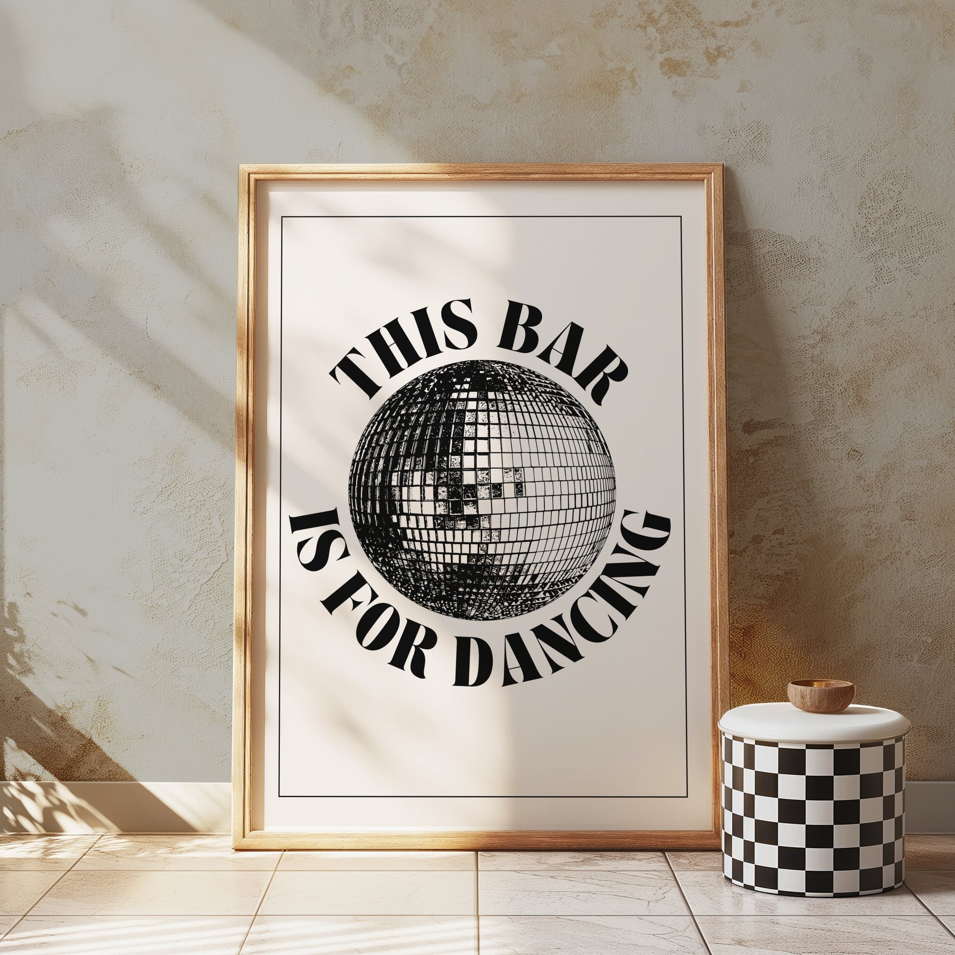 Premium Poster of This Bar is for Dancing Disco Ball Art Posters