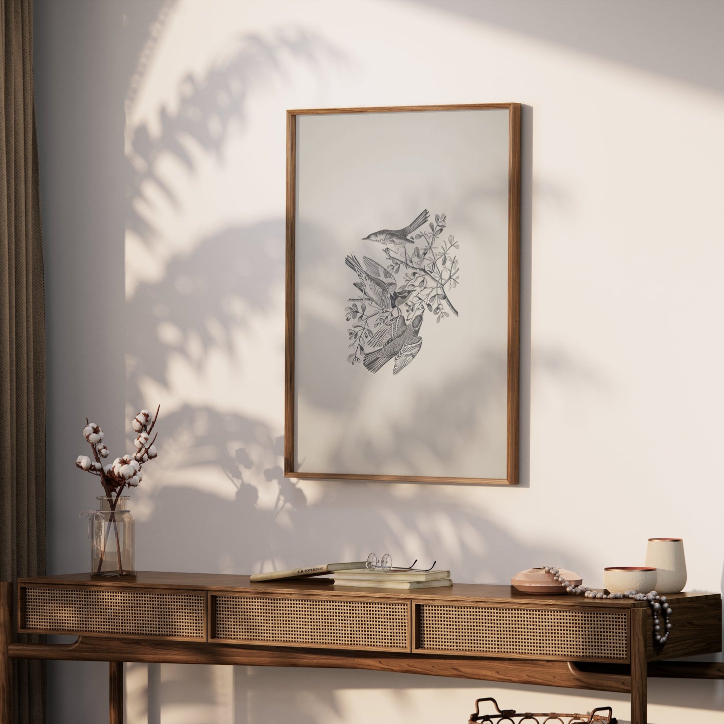 Premium Poster of Three Birds and Branches Sketch Art Posters