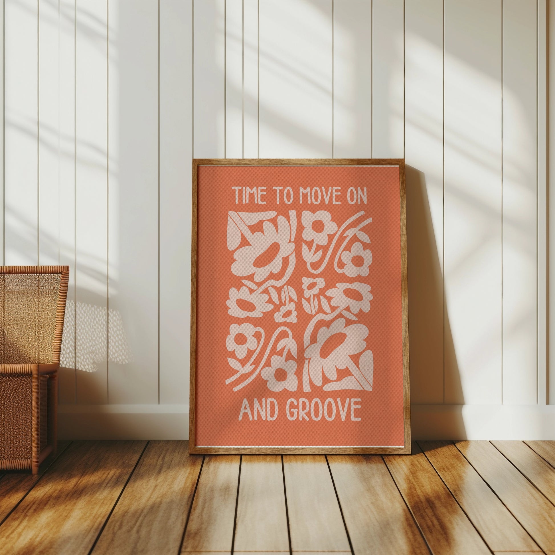 Premium Poster of Time To Move On And Groove Floral Design Posters