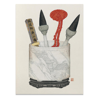 Premium Poster of Traditional Art Cultural Brush and Ornament Posters
