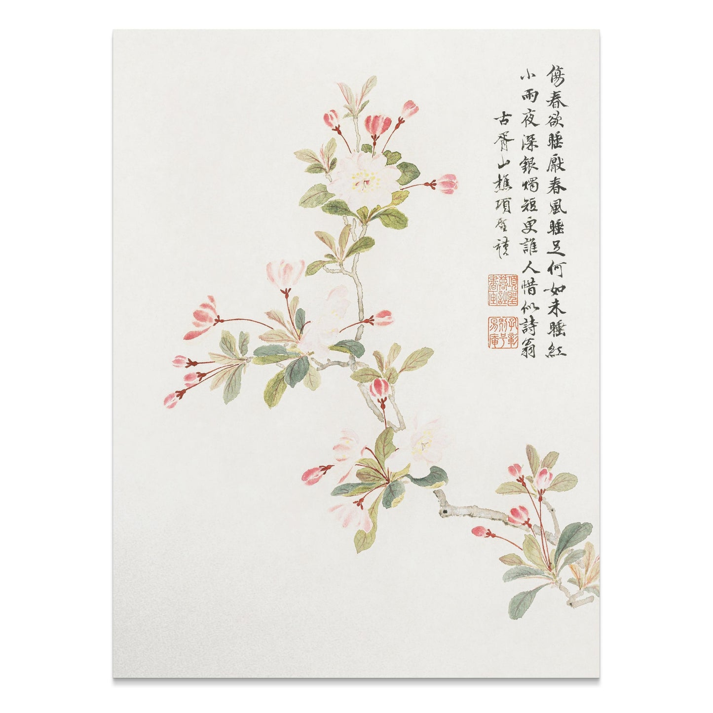 Premium Poster of Traditional Asian Art Floral Branch Posters