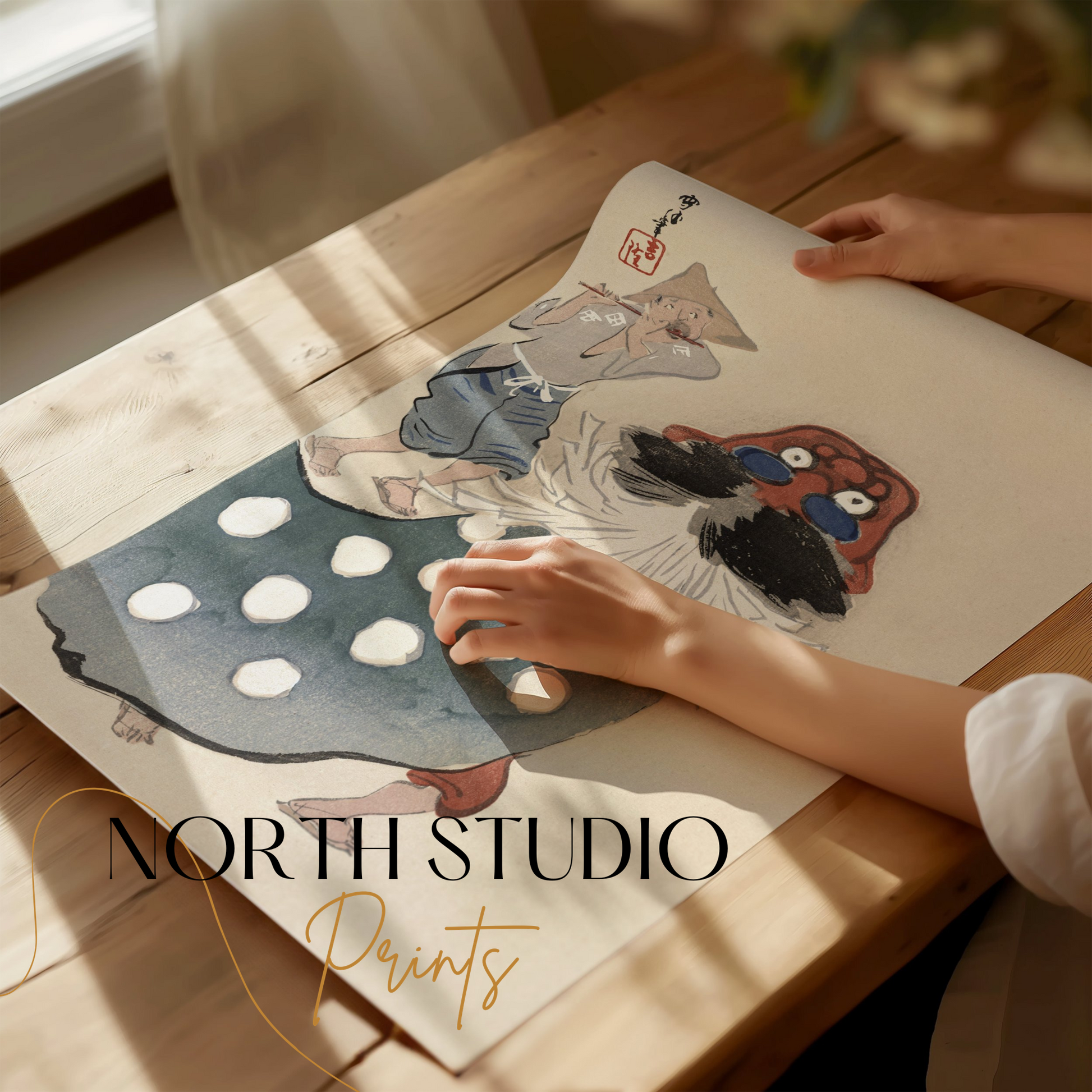 Premium Poster of Traditional Japanese Art Dance Scene Posters