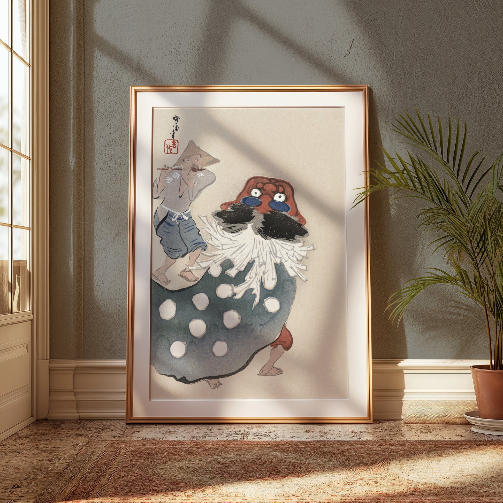 Premium Poster of Traditional Japanese Art Dance Scene Posters