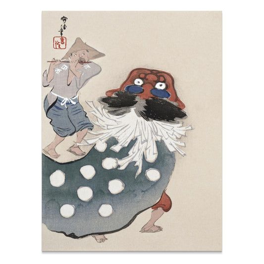 Premium Poster of Traditional Japanese Art Dance Scene Posters