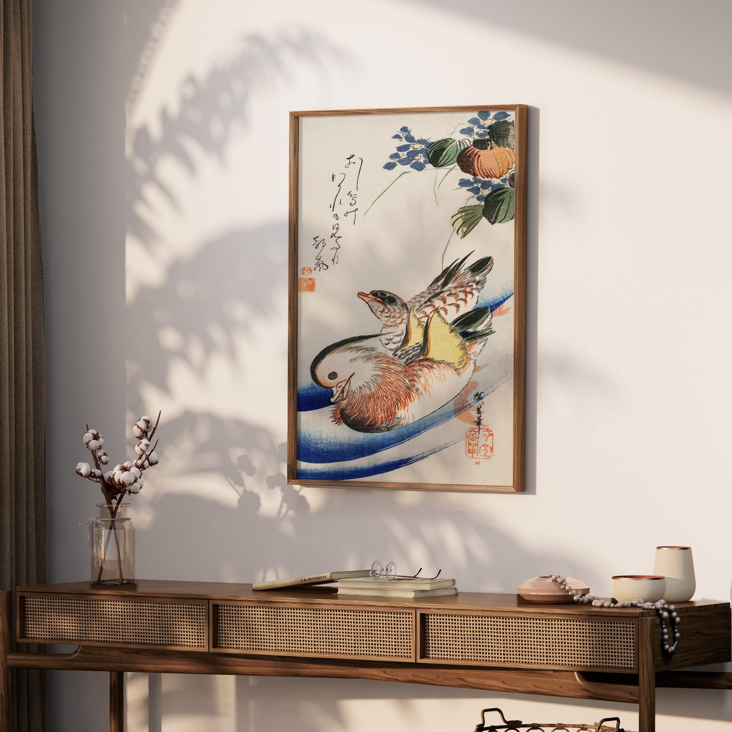 Premium Poster of Traditional Japanese Art Duck and Fish Print Posters