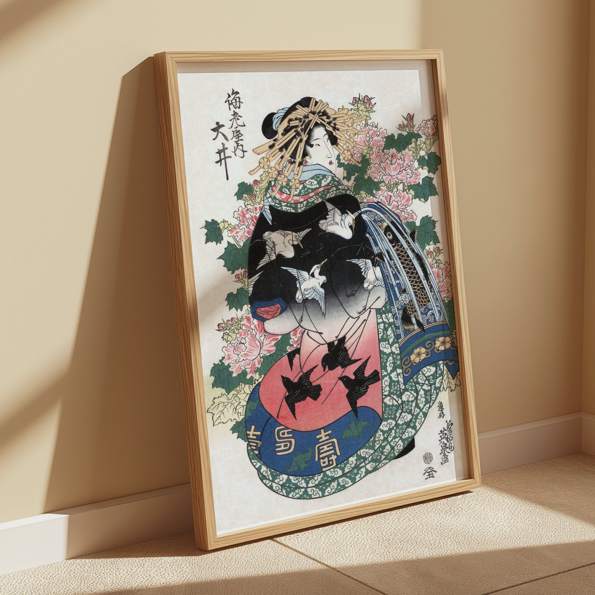 Premium Poster of Traditional Japanese Art Geisha Artwork Posters