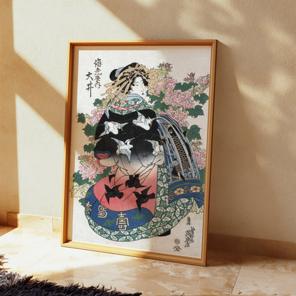 Premium Poster of Traditional Japanese Art Geisha Artwork Posters
