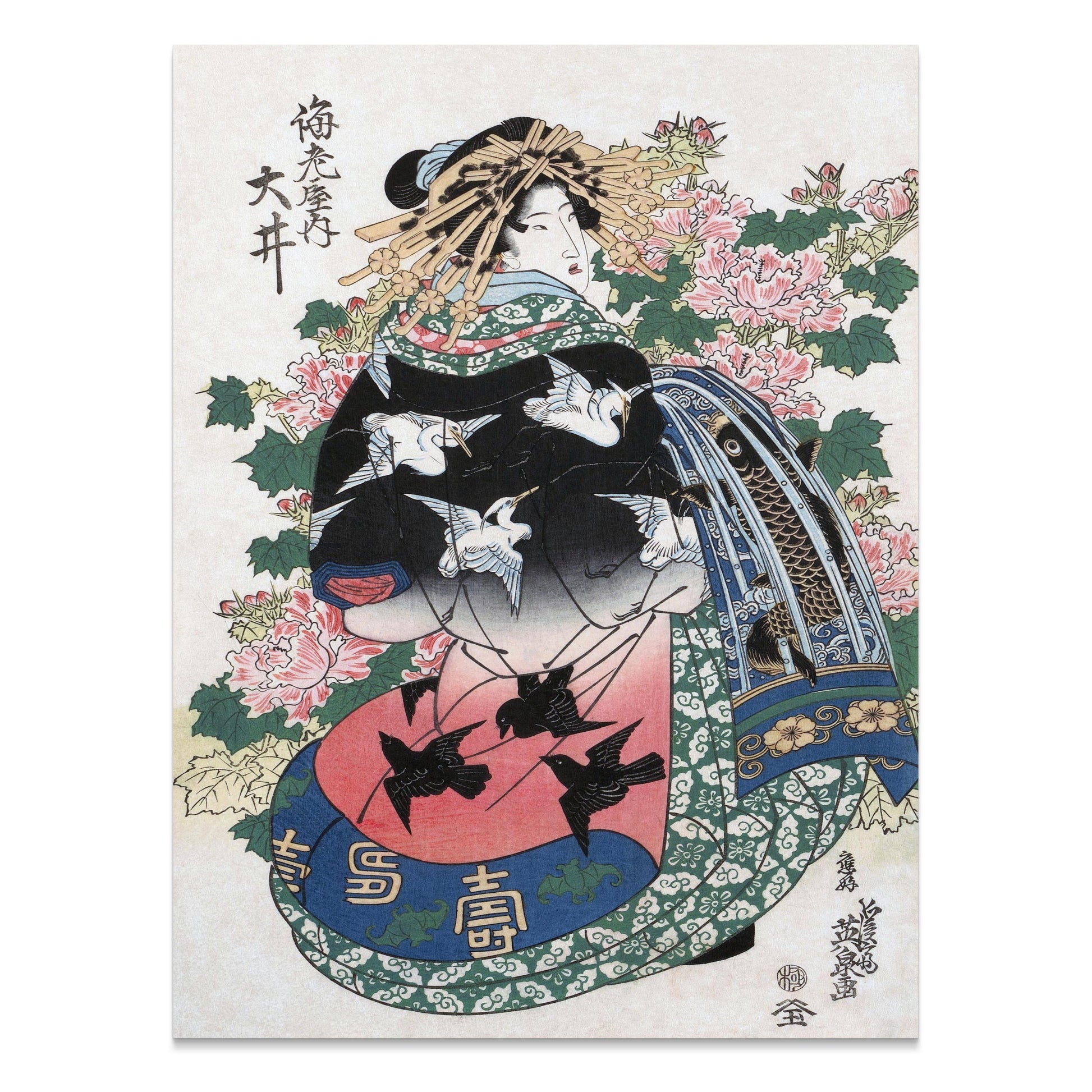 Premium Poster of Traditional Japanese Art Geisha Artwork Posters