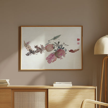 Premium Poster of Traditional Japanese Art Nature Inspired Vintage Posters