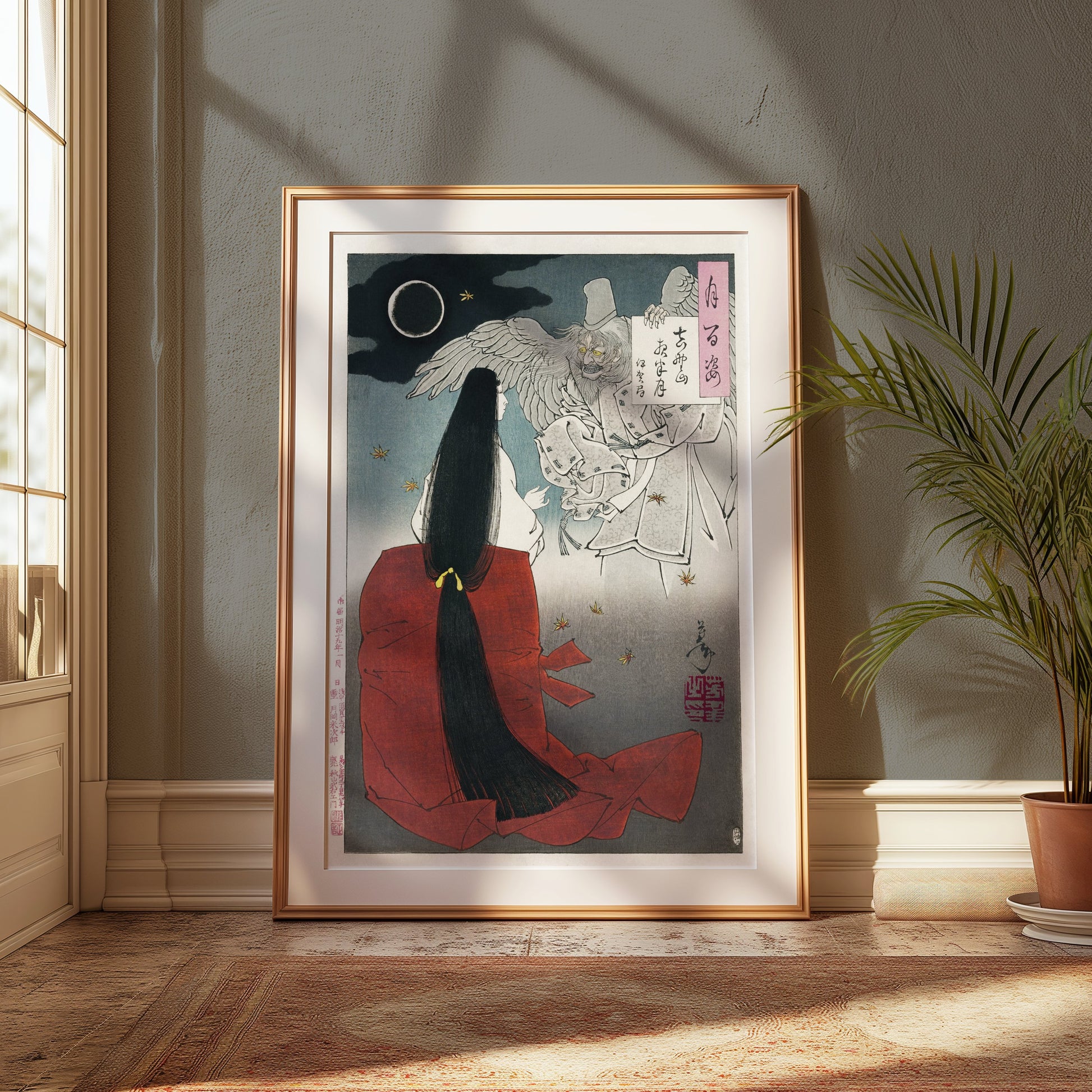 Premium Poster of Traditional Japanese Art Night Scene Posters