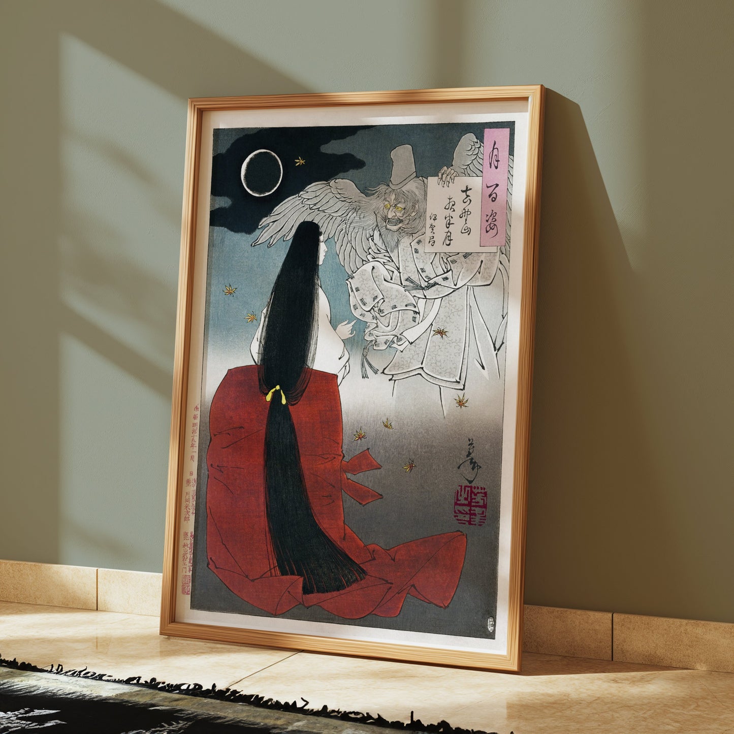 Premium Poster of Traditional Japanese Art Night Scene Posters