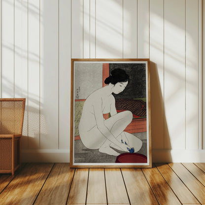 Premium Poster of Traditional Japanese Art Print Woman Bathing Posters