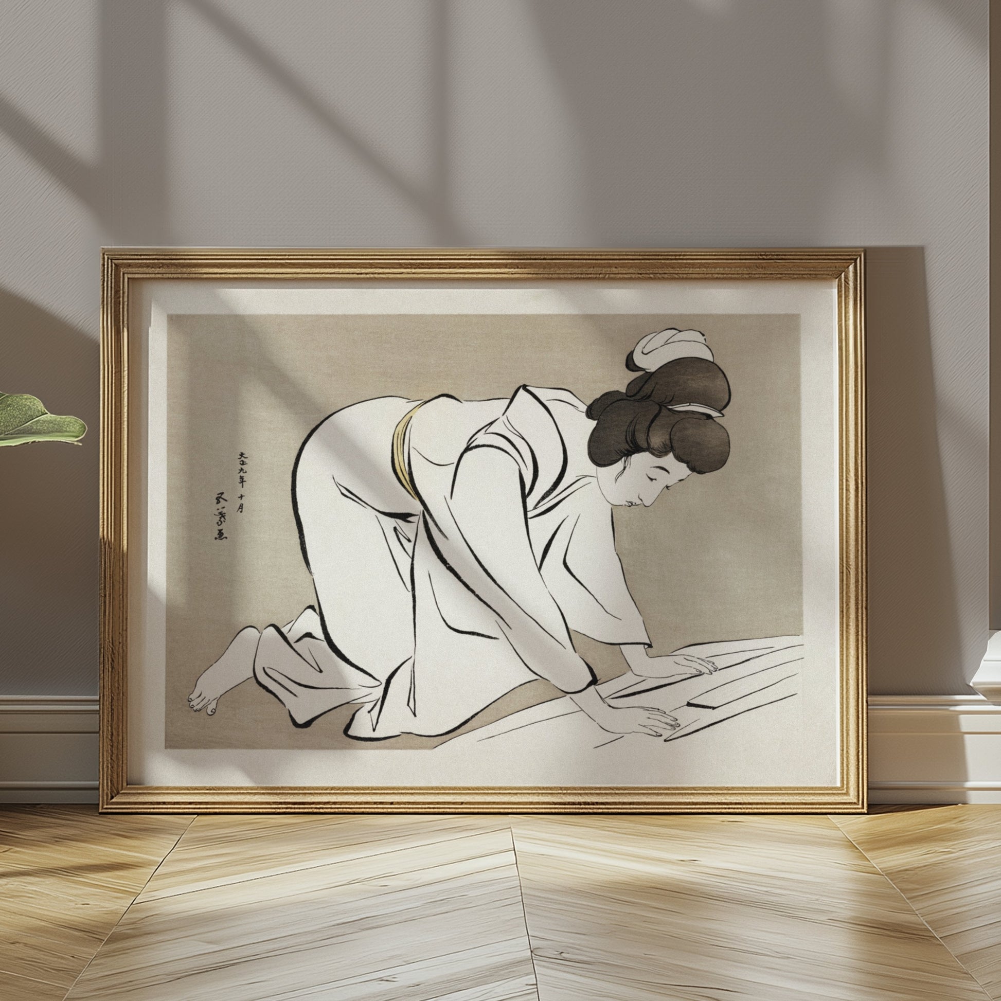 Premium Poster of Traditional Japanese Art Style Woman Illustration Posters
