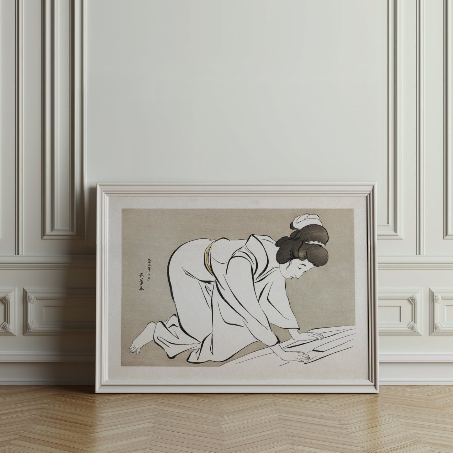 Premium Poster of Traditional Japanese Art Style Woman Illustration Posters