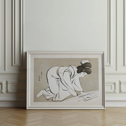 Premium Poster of Traditional Japanese Art Style Woman Illustration Posters