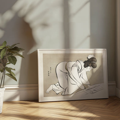 Premium Poster of Traditional Japanese Art Style Woman Illustration Posters