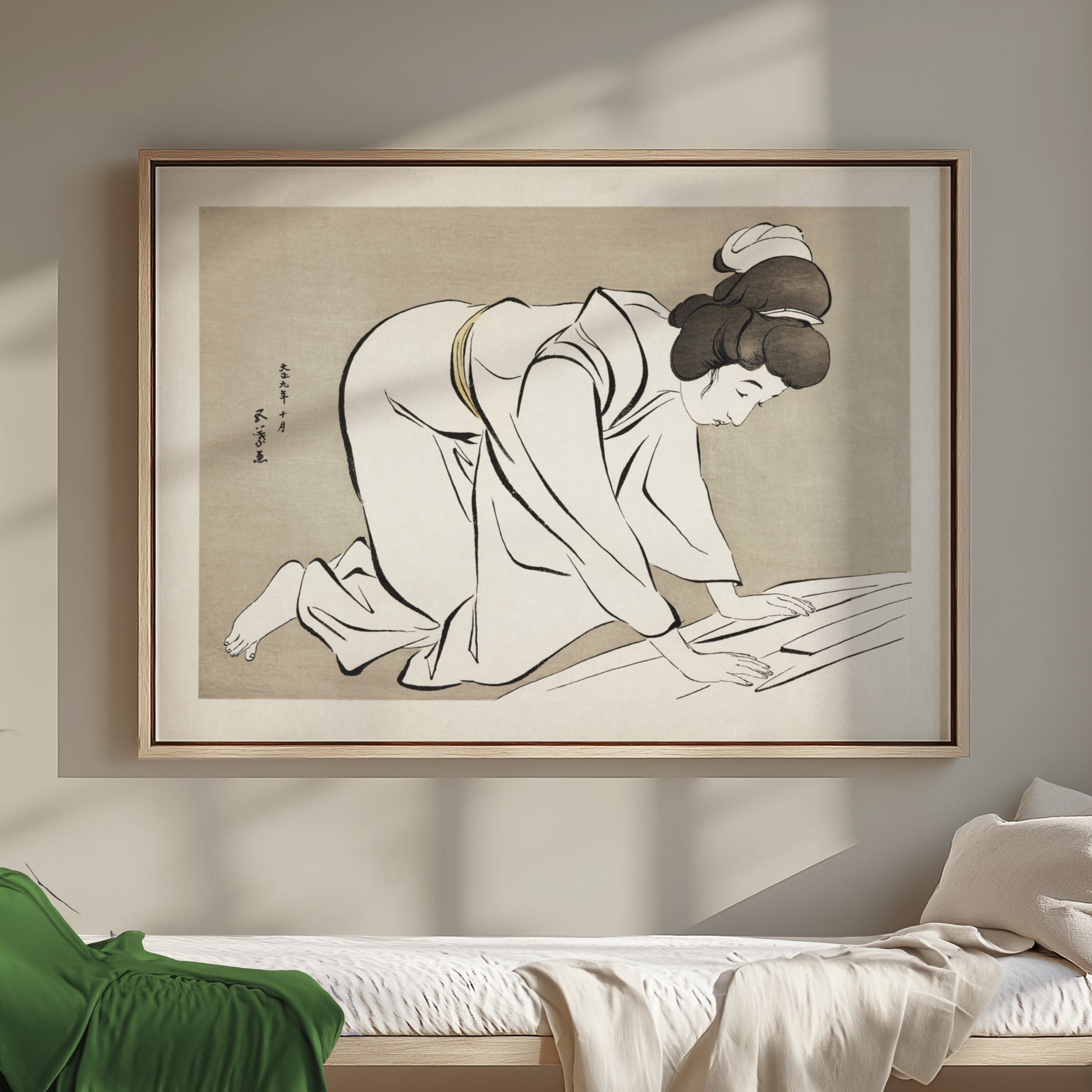 Premium Poster of Traditional Japanese Art Style Woman Illustration Posters