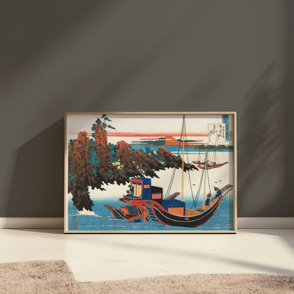 Premium Poster of Traditional Japanese Artwork Nautical Scene Posters