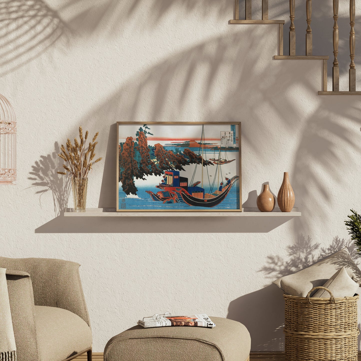 Premium Poster of Traditional Japanese Artwork Nautical Scene Posters