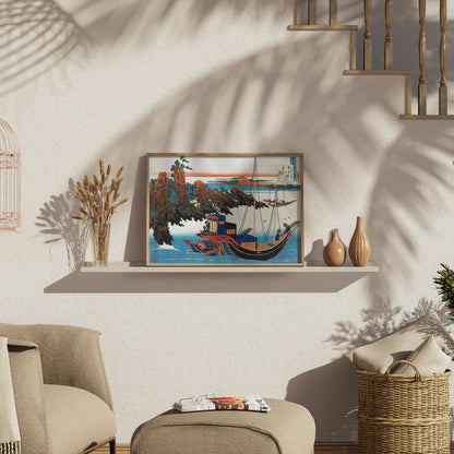 Premium Poster of Traditional Japanese Artwork Nautical Scene Posters