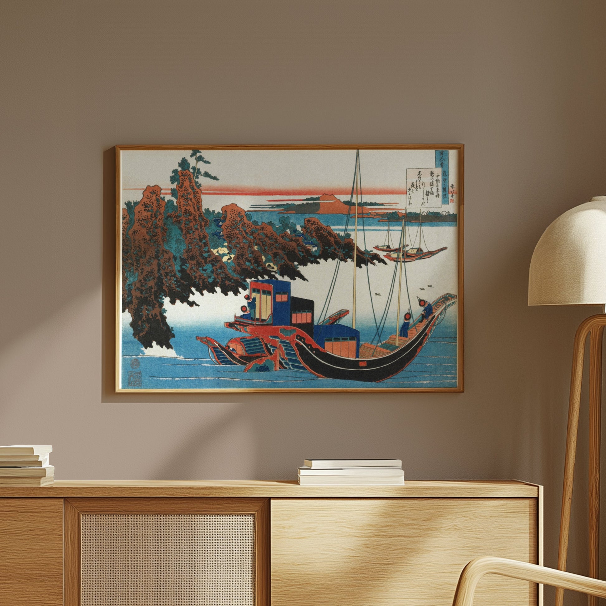 Premium Poster of Traditional Japanese Artwork Nautical Scene Posters