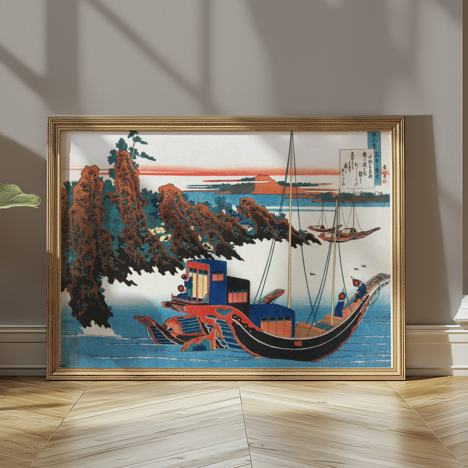 Premium Poster of Traditional Japanese Artwork Nautical Scene Posters