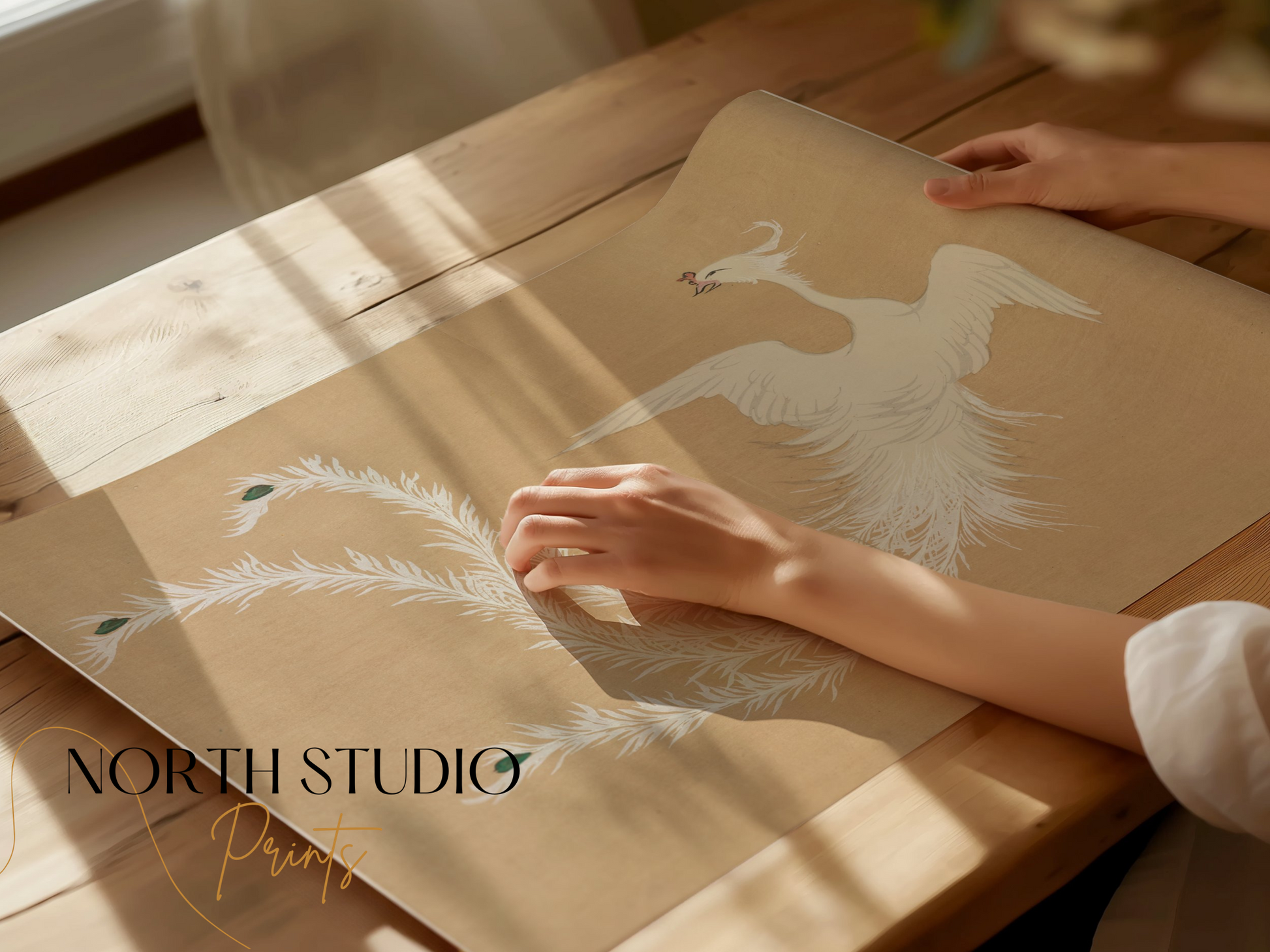 Premium Poster of Traditional Japanese Crane Artwork Design Posters