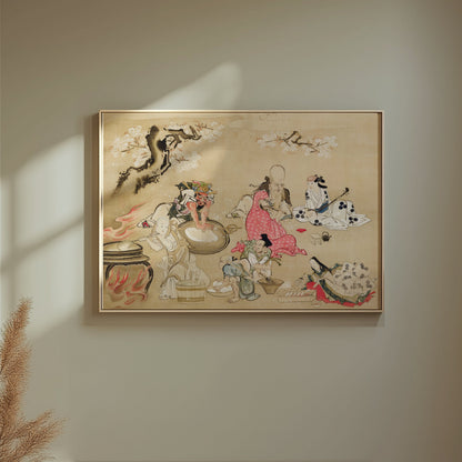 Premium Poster of Traditional Japanese Festival Scene Artwork Posters