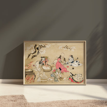 Premium Poster of Traditional Japanese Festival Scene Artwork Posters