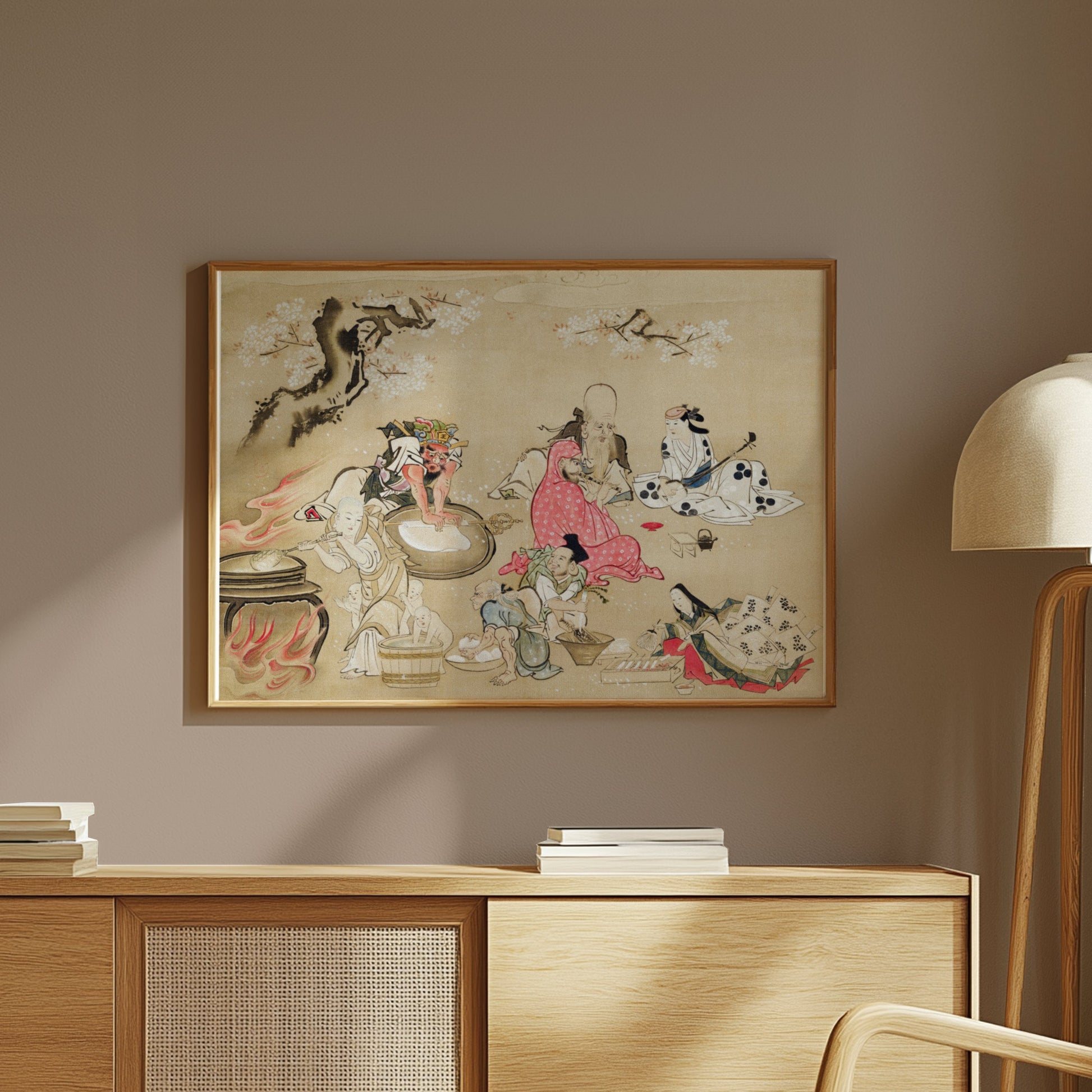 Premium Poster of Traditional Japanese Festival Scene Artwork Posters
