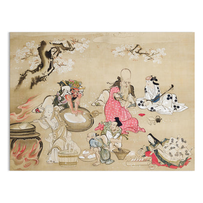 Premium Poster of Traditional Japanese Festival Scene Artwork Posters