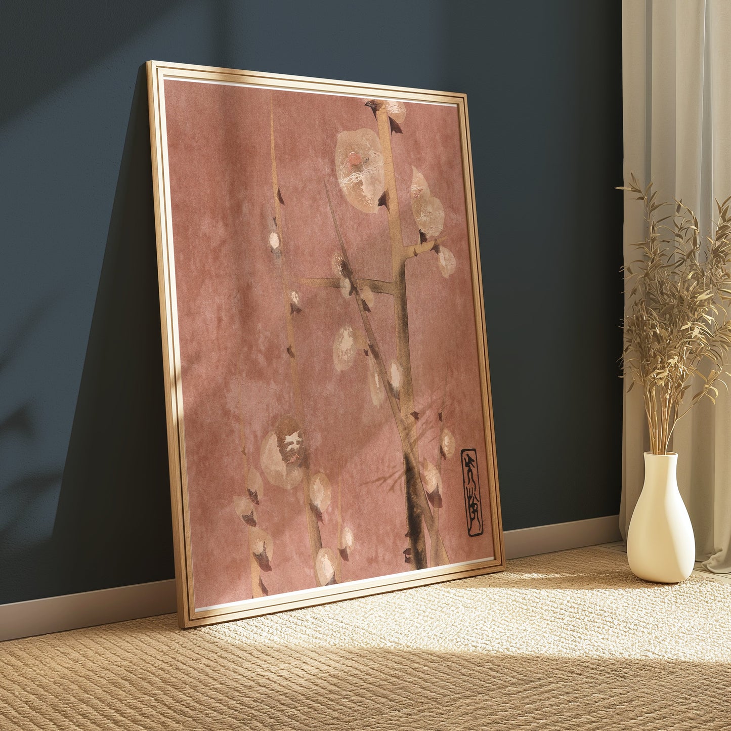 Premium Poster of Traditional Japanese Floral Design Art Posters
