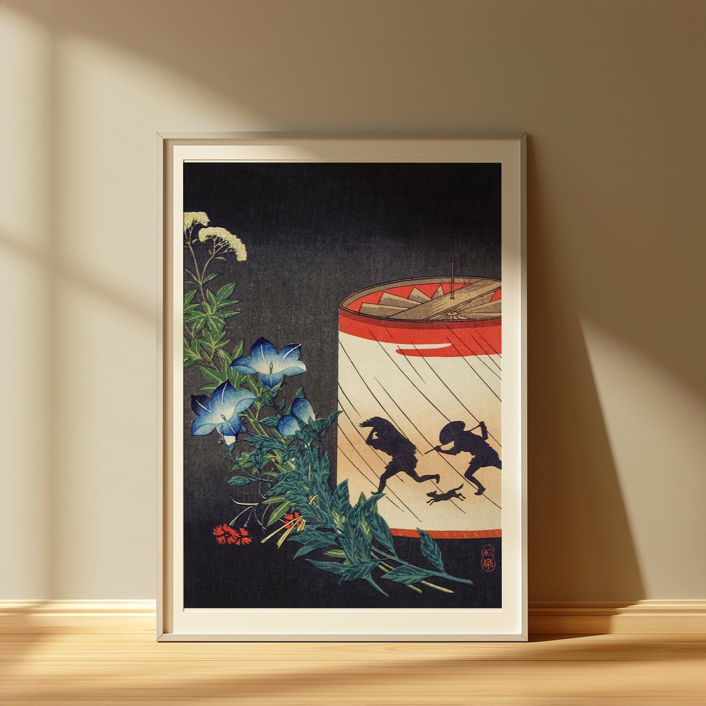 Premium Poster of Traditional Japanese Floral Lantern Art Print Posters