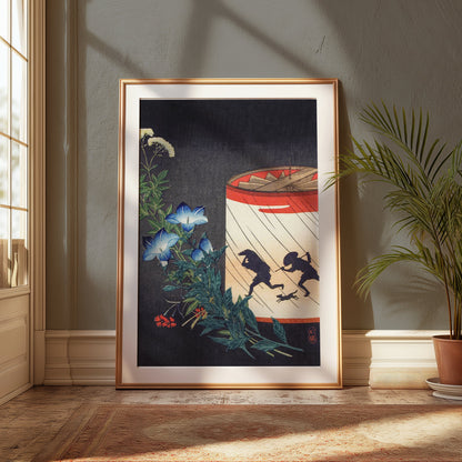 Premium Poster of Traditional Japanese Floral Lantern Art Print Posters