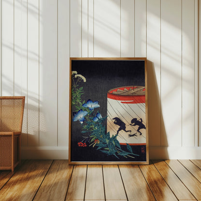 Premium Poster of Traditional Japanese Floral Lantern Art Print Posters