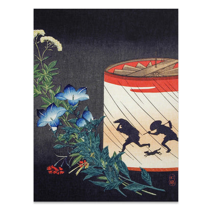 Premium Poster of Traditional Japanese Floral Lantern Art Print Posters