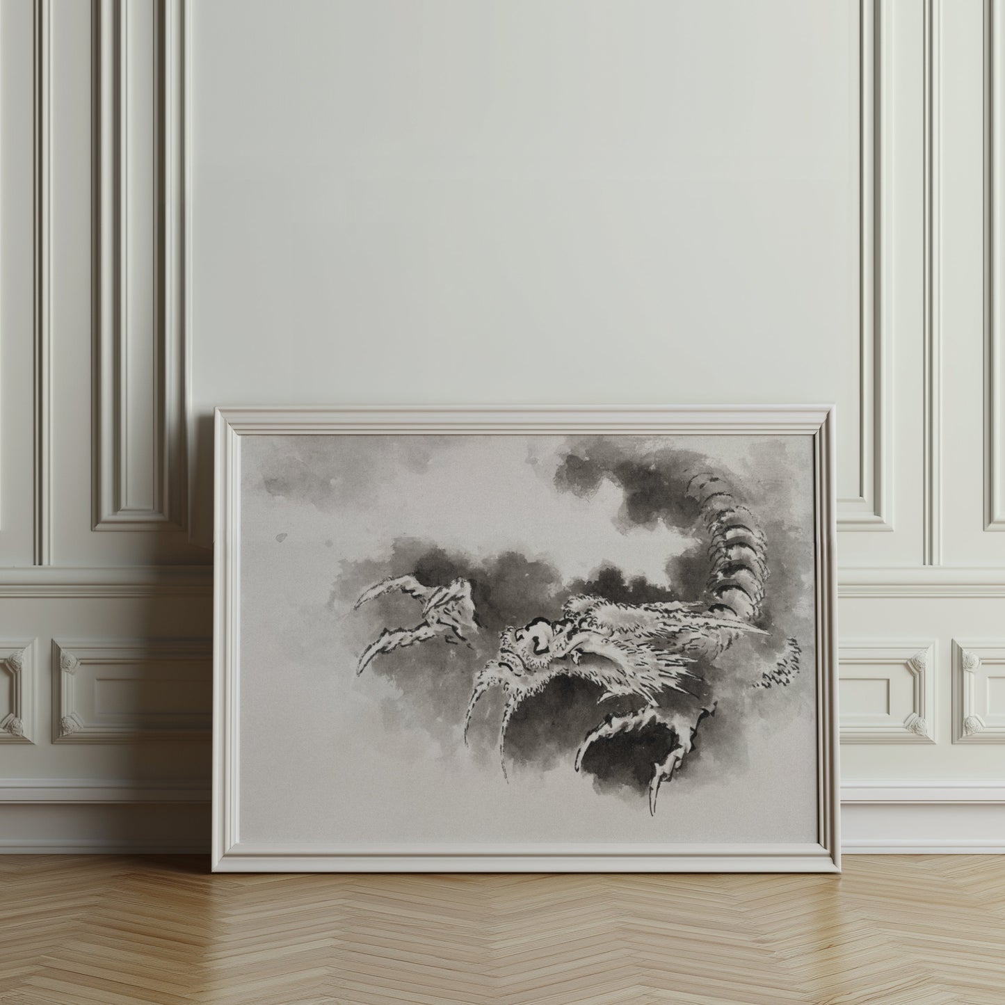 Premium Poster of Traditional Japanese Ink Dragon Artwork Posters