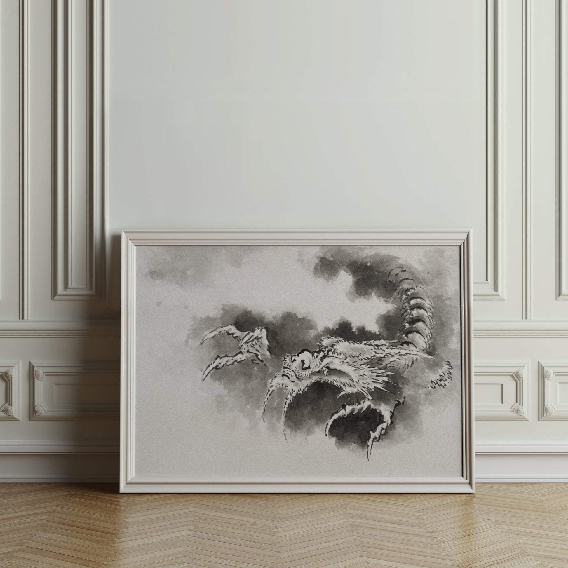 Premium Poster of Traditional Japanese Ink Dragon Artwork Posters