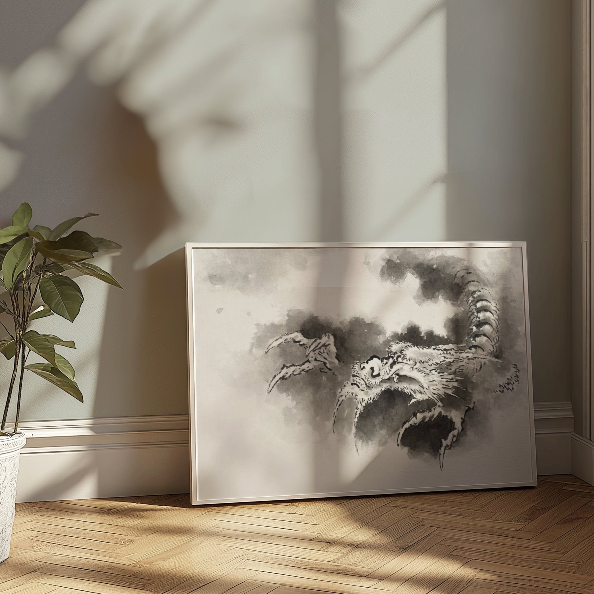 Premium Poster of Traditional Japanese Ink Dragon Artwork Posters