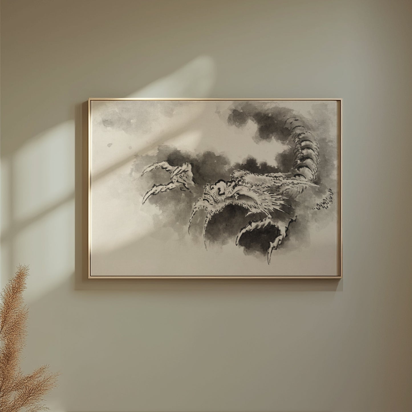Premium Poster of Traditional Japanese Ink Dragon Artwork Posters