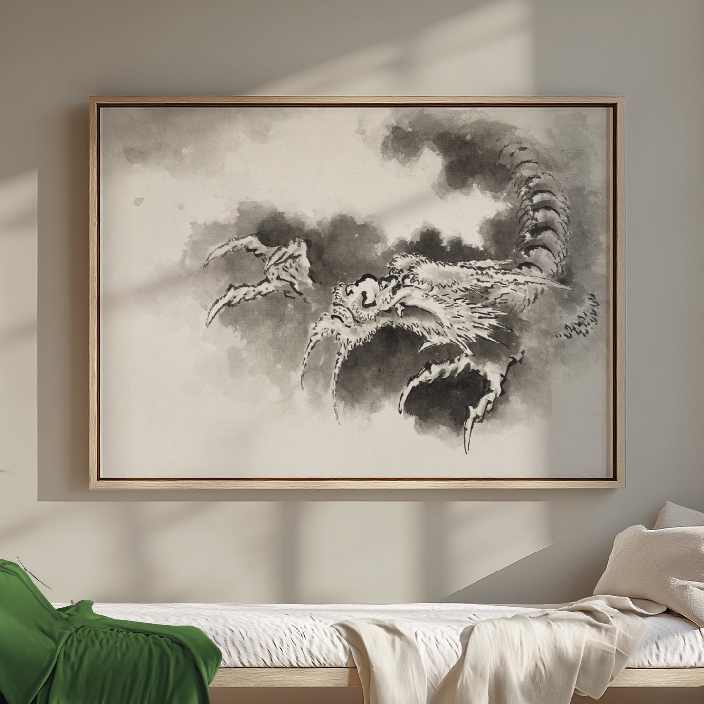 Premium Poster of Traditional Japanese Ink Dragon Artwork Posters