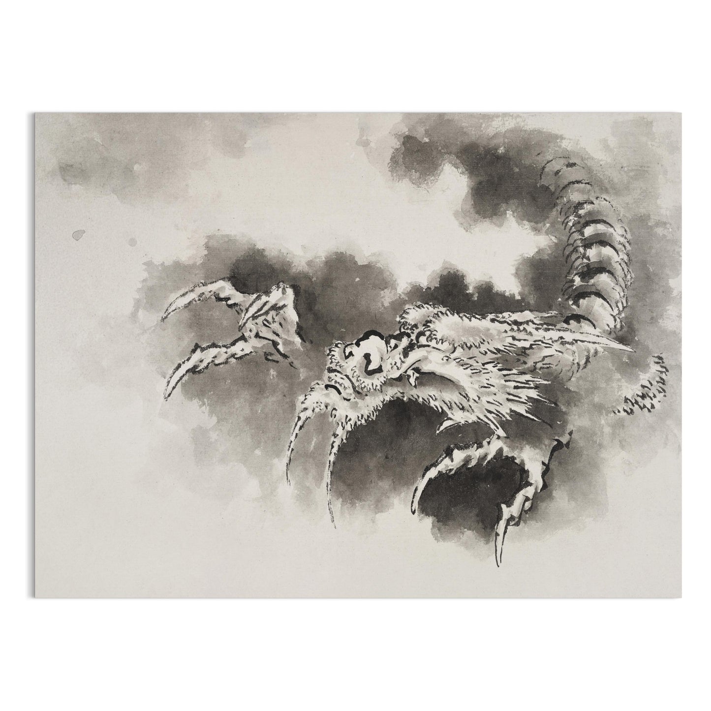 Premium Poster of Traditional Japanese Ink Dragon Artwork Posters