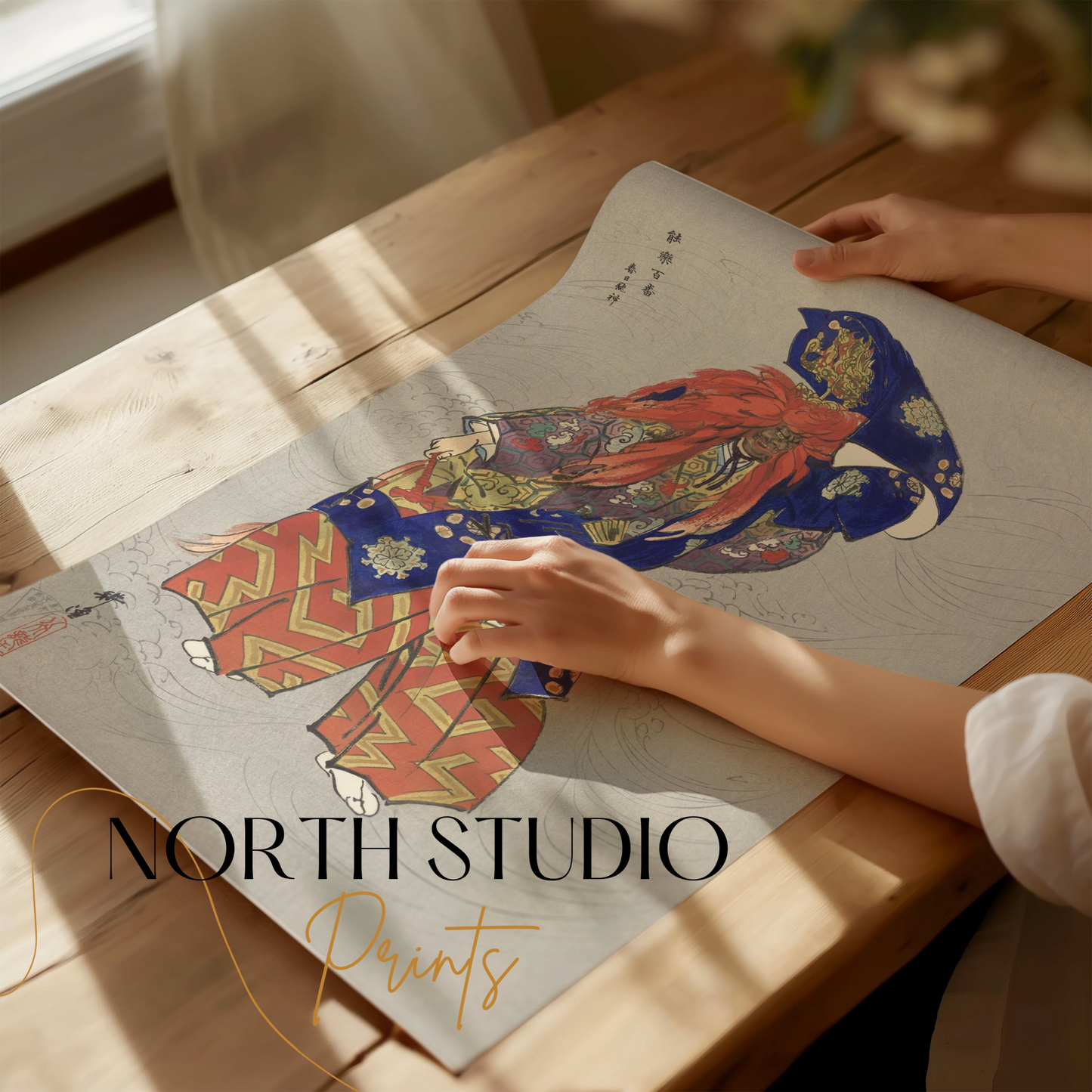 Premium Poster of Traditional Japanese Kabuki Actor Art Posters